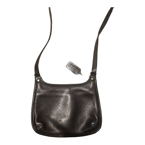 COACH Vintage Mini Hippie Flap Crossbody Bag - Black Leather A0C-9142 - Picture 4 of 8